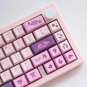 Akcesoria USLion 134 Klawisze Profil Cherry Keycaps Pink Sakura Motyw PBT Kluczowy kombinezon dla 61/64/68/78/84/87/96/104/108 Mechanically Ceyboard