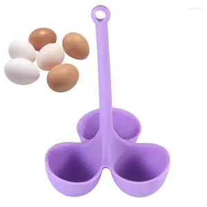 Spoons Egg Poacher Holder Heatproof Cooker Silicone Steamer Tray Dining Kitchen Tools 3-Grid Reusable Cookware For Eggs