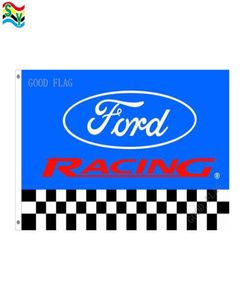 Flagi wyścigowe Forda rozmiar 3x5 stóp 90150 cm z metalową flagą Grommetoutdoor5985212