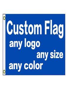 Niestandardowy baner flagi nadruku 3x5 stóp z logo projektowym dla DIY DIY Flagi DHL Shiping4310086