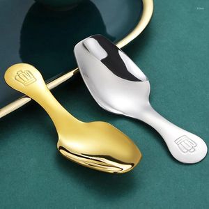 Coffee Scoops 2-Piece Mini Spoons 304 Stainless Steel Sugar Salt Spice Spoon Short Handled Ice Cream Tea Scoop - Kitchen Tools