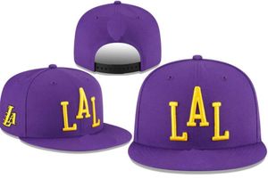 American Basketball "Lakers" Snapback Hats Teams Luxury Designer Finals Champions Locker Room Casquette Sports Hat Strapback Snap Back Adjustable Cap a15