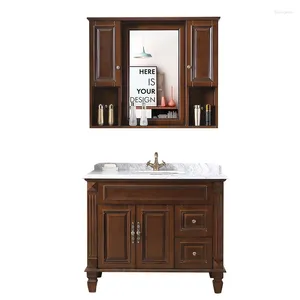 Decorative Plates Bathroom Cabinet Washstand Washbasin Oak Mirror Combination 0.8/1.0/1.2 M