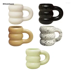 Cups Saucers F63a Nordic Creative Ceramic Mug Modern Minimalist Däck Coffee Cup Home Office Decorative Tire Drinking Tumbler Drinkware
