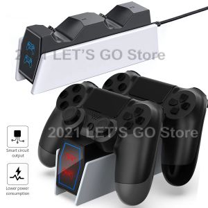 Şarj Cihazları Yeni PS4 Slim Pro 2 Denetleyici Şarj Cihazı Hızlı Şarj Dock İstasyonu PlayStation 4 Play Station 4 PS 4 Dualshock 4 için LED göstergesi