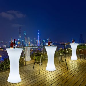 Outdoor High Bar Table Restaurant Cocktail Luminous Modern Bar Table Nightclub Party Muebles De Cocina Furniture Home LJ50BT