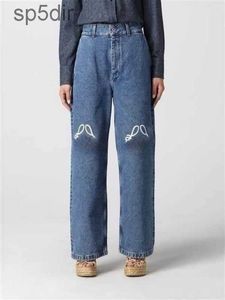 ジーンズレディースハイストリートデザイナーのズボンの脚オープンフォークタイトなカプリ刺繍印刷デニムズボン暖かいスリミングジャンパンツファッションブランド女性服QDWG