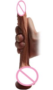 Hieha sex shop silicone macio enorme vibrador realista masculino pênis artificial pênis de plucet plug plug massage