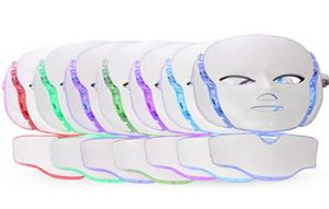 VENDA PDT PON PON LED FACE Máscara de pescoço 7 cor tratamento LED Skin Whitening Firming Máscara de beleza facial Antienging Electric Mas7147274