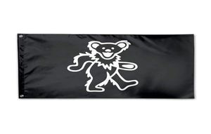 Grateful Dead Urso de 3 x 5 pés bandeira de jardim de quintal ao ar livre com ilhós 2574156