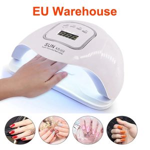 Lâmpada de secagem na unha 8054w LED UV para manicure Máquina de secador de unhas Gel Polish Sensing Auto Tools LCD Display 240401