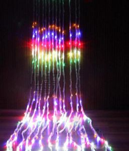 Szeroki 6m x wysokie 3M 640LED świąteczne przyjęcie weselne Wakację Woda biegowa Waterfall Water Flow Curn LED LED STRING WA3869567