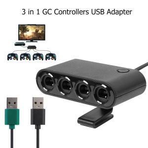 GameCube GC Controller用のアダプター4ポートゲームコンバーターWii UおよびPC用のUSBアダプター、Swtichゲームに適合