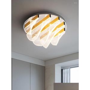 Çerçeveler YY Işık Lüks Yatak Odası Ana Tasarım Sense Kılavuz Plaka Tavan LED Basit Modern Damla Teslimat Ev Bahçe Dekoru Aksanları DHW10