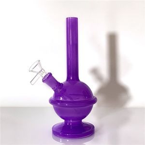 Garrafa e cachimbo de vidro em forma de OVNI, roxo rosa feminino 8 em