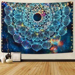 Tapestries Wall Hanging Tapestry Hippie Mandala Starry Flower Room Dorm Home Decor Boho