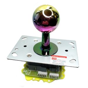 Игры двойной 5pin джойстик копия Sanwa jlfcd 4/8 Way Stick Chrome Top Ball Fighting Rocker Jamma Arcade Game Cabinet Diy аксессуары