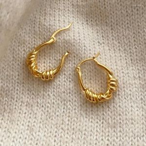 Dangle Earrings 925 Sterling Silver Dainty Gold Plated Hoop