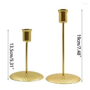 Titulares de velas Modern Metal Gold Candlestick Decoração de Casamento