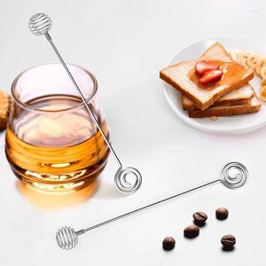 Kaffescoops rostfritt stål honung omrörare långt handtag mjölkpulver blandning stick multifunktion shaker äggbeater kök tillbehör