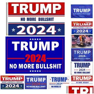 Banner Flags 3X5Ft Digital Print Trump 2024 Flag Us Presidential Election No More Campaign New Drop Delivery Home Garden Festive Party Dhhzr