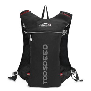 Väskor Trail Running Backpack 5L Ultra Running Hydration Vest Pack Marathon Running Bike Rucksack Bag 500 ml Soft Flask Bottle Water Bag