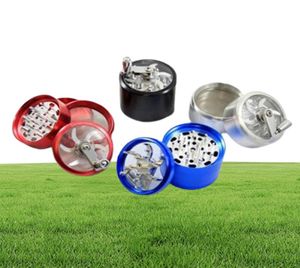 55mm Metal Alloy Handle Grinder Tobacco Herb Grinders Hand Smoking Accessories 4 Piece 25 inches Mill Muller Spice Crusher Alumin5572316