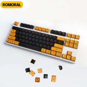 Akcesoria PBT Keycaps 149 Klucze CSA Profil Dyesub English Style Personalizowany czarny żółty klawiatura klawiatury Keycaps DIY Zestaw