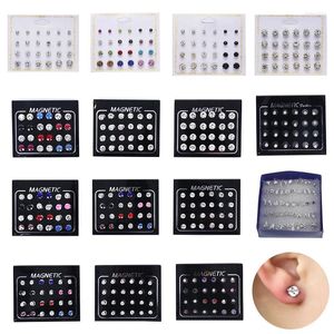 Stud Earrings 12/24 Pairs Mixed Styles Star Moon Flower Geometric Animal Plastic Set For Women Girls Jewelry