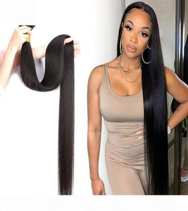 30 32 34 36 38 40 Inch Brazilian Body Wave Straight Hair Bundles 100 Human Hair Weaves Bundles Remy Hair Extensions4234547