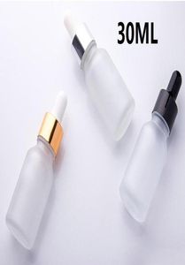 30ml frosted glass dropper bottle essential oil glass bottle with gold sliver black cap8748042