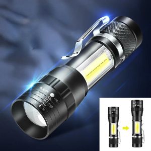 High Power Rechargeable LED Flashlight Mini Zoom Torch Outdoor Camping Strong Lamp Lantern Waterproof Tactical Flashlight