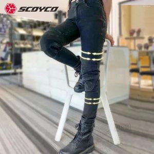 Odzież motocyklowa Scoyco Pants Black Biker Dżinsy przez cały sezon Elastic Riding Cerified Street Moto Leggingi S-XXL P075W