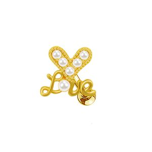 Gabe Lotus Butterfly Earbone Nail Chain Pendant Earnail Full Diamond Butterfly Piercing Earpiece Earbone Nail 2024