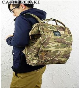 Япония Anello Original рюкзак Rucksack Unisex Canvas Качественный школьной сумку кампус Большой размер 20 Цветов для SEAL4964489