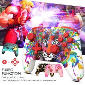 GamePads Switch Pro Controller for Switch/Switch Lite/OLED Wireless Gamepad Mystick مع Turbo Dual Vibration Motion Up