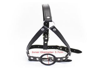 Bdsm bondage sex leksaker sm slave huvud sele gag läder öppen mun o ring apertural plug oral för par vuxna spel sexuell prod1648861