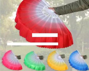 Cinese Dance Belly Dance Fan Kung Fu Tai Chi Practice Chinese Indian Performance Big Silk Veil Fan Wedding Party Gift1936050