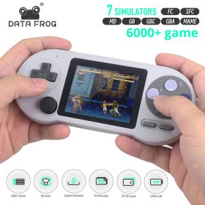 Gracze Data Frog SF2000 3 -calowe IPS Ekran Handheld Game Console Buildin 6000 Games Portable Retro Game Console dla dzieci