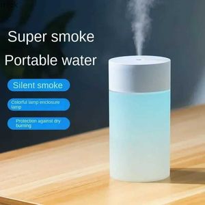 Humidifiers 260ML Air Humidifier Ultrasonic Portable Car Aromatherapy Diffuser with Colorful LED Lamp USB Office Water Replenishment Sprayer