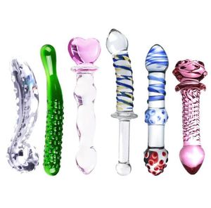 Grande Pyrex Glass Crystal Dildo Penis Cock Anal Lesbiano Brinquedos Sexuais para Mulheres Masturbação gay feminina9939389