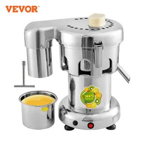 Juicers VeVor 370W Electric Juice Extractor Rostfritt stål kommersiell färsk juice Press Exprimidor Home Mini Juicer Squeezer Machine