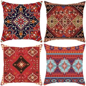 Kudde Mandala Vintage Böhmen Kudde Abstract Geometry Flower Cover 45x45 Elegant Luxury Decor Bedroom J3074