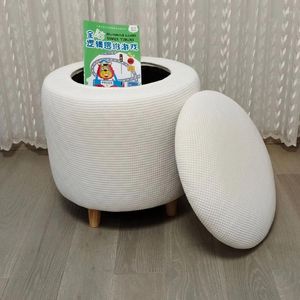Chair Covers Round Footstool Cover Removable Seat Covering Cushion Elastic Creative Dust-proof Living Room