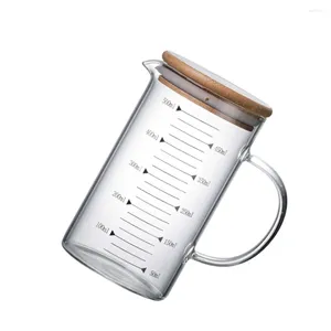 Weingläser Glas Messung Tassen große Kapazität Ausgasflasche Flaschen Line Tee Jar Kaffee Wasser Behälter Laden Küchenbüro