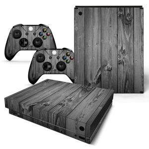 Adesivos designs de madeira console pele e xbox One x skins Skins Definir Xbox One X Skin Wrap Decals Adesivo