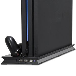 Stoi na PS4 Pro Cooling Pionowa stojak na ładowarkę 2 Sterowanie stacja stacja 2 chłodnia wentylator 3 Hub do PlayStation 4 Pro Console