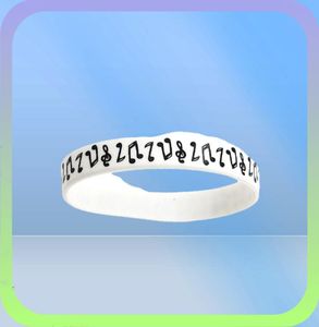 Music Notes Silicone Rubber Wristband Bracelet Elastic Belt Men Women Bracelet Fashion Jewelry Accessories Promotion Gifts 5 Color3899332