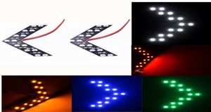 Bil LED 14SMD LED PIRROW PANE BIL BAKSIKT SPEL SPELATIV LJUS TURN SIGNAL LIGHT BIL LED -bakspegel Ljus 2 Color9352668