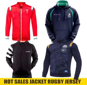 Tüm Rugby Jersey Ceket Siyahları Hoodies Rugby Sweat Forma Erkek Ceket Süper İrlanda Rugby Forsları Fiji Training9868804